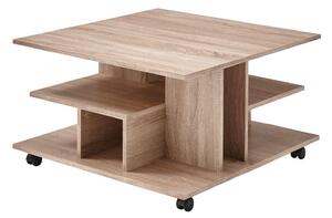 Masuta LEVKE LIGHT, stejar sonoma, PAL, 76x76x44 cm