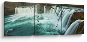 Tablou - Cascade (cu ceas) (90x30 cm)