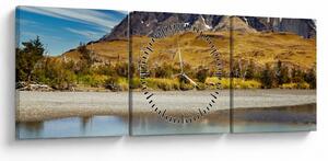 Tablou - Parcul Național Torres del Paine (cu ceas) (90x30 cm)