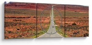 Tablou - U.S. Route 163 (cu ceas) (90x30 cm)