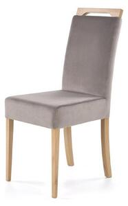 Scaun CLARION, gri/stejar auriu, stofa/lemn de fag, 42X58X97 cm