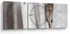 Tablou - Lup (cu ceas) (90x30 cm)