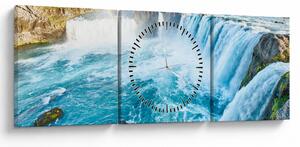 Tablou - Cascade (cu ceas) (90x30 cm)