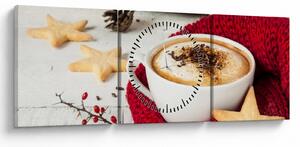 Tablou - Cappuccino (cu ceas) (90x30 cm)