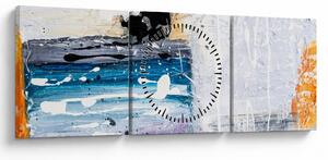Tablou - Atingeri abstracte (cu ceas) (90x30 cm)