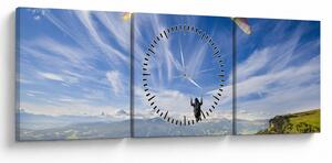 Tablou - Paragliding (cu ceas) (90x30 cm)