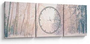Tablou - Priveliște pădure (cu ceas) (90x30 cm)