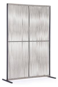 Paravan despartitor pentru gradina/terasa Paxson, Bizzotto, 120 x 30 x 180 cm, aluminiu/tesatura olefin, carbune
