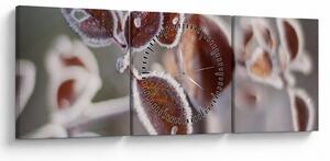 Tablou - Detaliu frunze (cu ceas) (90x30 cm)