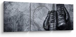 Tablou - Mănuși de box (cu ceas) (90x30 cm)