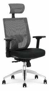 Scaun de birou Houston 387, Gri, Negru, 115x60x64cm, 17 kg