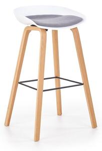 Scaun bar Houston 386, Alb, Gri, 81x43x42cm, 6.4 kg