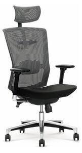 Scaun de birou Houston 388, Gri, Negru, 120x64x63cm, 18 kg