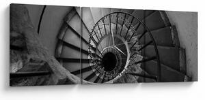 Tablou - Scară (cu ceas) (90x30 cm)