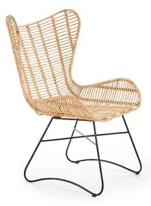 Scaun de exterior Houston 486, Maro deschis, Ratan, 103x69x70cm, 10 kg