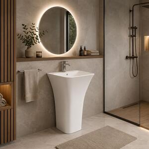 Lavoar de podea freestanding Rea Ada Slim Alb