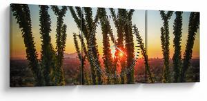 Tablou - Plante (cu ceas) (90x30 cm)