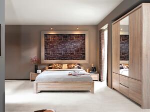Set dormitor Nolroma 124, Stejar Sonoma, Alb, PAL laminat