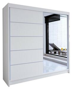 Dulap Closico Cavaris III, Alb, 215x180x58cm, 151 kg, Uși dulap: Glisante, Numărul de rafturi: 5, Numărul de rafturi: 5