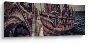 Tablou - Viking (cu ceas) (90x30 cm)