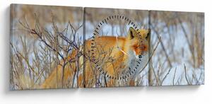 Tablou - Vulpe (cu ceas) (90x30 cm)