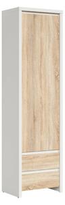 Raft Nolroma 127, Alb, Stejar Sonoma, PAL laminat, 201x56x41cm, 51 kg