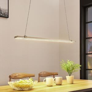 Lucande Lampa suspendată cu bară LED Tymon, îngustă, extensibilă, reglabil, Gri, Camera de zi / sufragerie, Metal, Modern