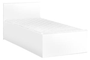 Pat de o persoana alb, SOFIA 90 x 200 cm Saltele: fără saltea, Somiera pat: Cu lamele curbate