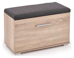 Dulap pantofi Cirveso 117, Stejar Sonoma, Gri, PAL laminat, 45x70x32cm, 18 kg