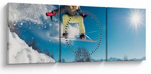 Tablou - Snowboarder (cu ceas) (90x30 cm)