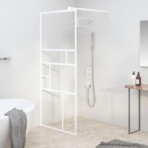Perete cabină de duș walk-in alb 80x195 cm sticlă ESG