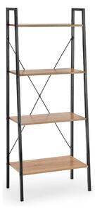 Raft Houston 1890, Stejar Sonoma, Negru, Metal, PAL laminat, 148x60x32cm, 9 kg