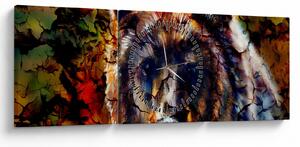 Tablou - Urs,pictură (cu ceas) (90x30 cm)