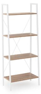 Raft Houston 1890, Stejar Sonoma, Alb, Metal, PAL laminat, 148x60x32cm, 9 kg