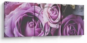 Tablou - Trandafiri (cu ceas) (90x30 cm)