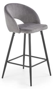 Scaun de bar Houston 881, Gri, Negru, 89x48x49cm, 11 kg