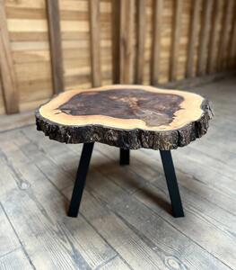 Walnut Core Tripod – Măsuță de cafea din nuc masiv - 65x65 cm