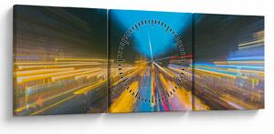 Tablou - Pictură abstractă (cu ceas) (90x30 cm)