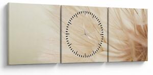 Tablou - Detaliu flori (cu ceas) (90x30 cm)