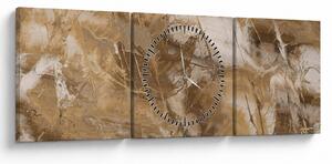 Tablou - Abstract maro (cu ceas) (90x30 cm)