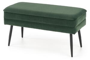 Bancă tapițată Houston 1255, Verde închis, Negru, Tapiterie, 42x37x78cm, 7 kg