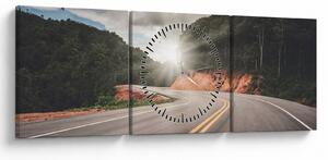 Tablou - Drum start (cu ceas) (90x30 cm)