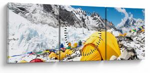 Tablou - Camping la munte (cu ceas) (90x30 cm)