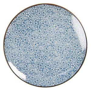 Farfurie mica de ceramica cu floricele albastre Ø 21 cm