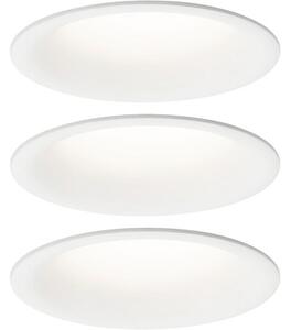 Spoturi LED încastrate Cymbal 6,8W IP44, Ø77 mm, module becuri LED Coin incluse, alb mat, pachet 3 bucăți