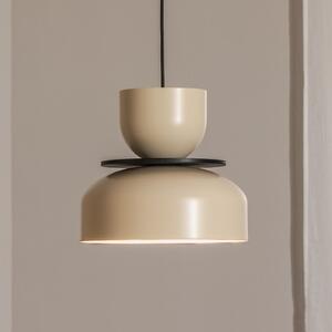 ALDEX Lampă suspendată Uto, crem/cablu negru, Ø 30 cm, metal, reglabil, Bej, Camera de zi / sufragerie, Metal, Modern