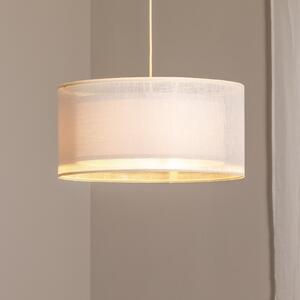 Maco Design Duo Den Light lampă suspendată, crem, Ø 50 cm, in, PVC, reglabil, Bej, Camera de zi / sufragerie, Țesătură / Textil