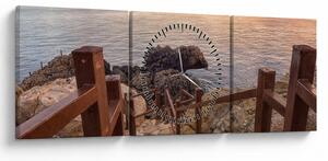 Tablou - Coborâre la mare (cu ceas) (90x30 cm)