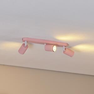TK Lighting Spot de tavan Livia, roz, 52 cm, 3 becuri, metal, GU10, reglabil, Roz / Rosé, Camera copiilor, Metal