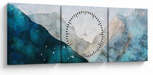 Tablou - Munte desenat (cu ceas) (90x30 cm)